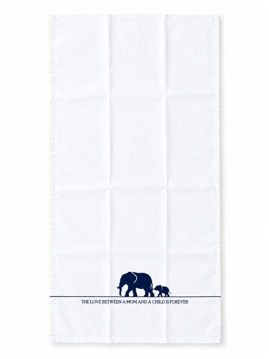 unbranded Other - Elephant Mom & Baby White Kitchen Tea Towel 🌺